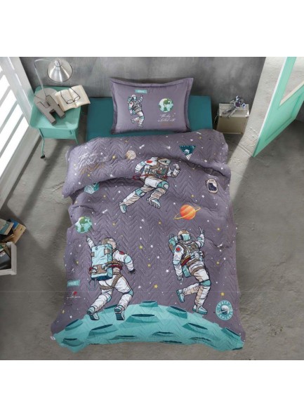 Ranforce 100% Pamuk Tek Kişilik Dört Mevsim Set Space Antrasit Ranforce 100% Pamuk Tek Kişilik Dört Mevsim Set Space Antrasit