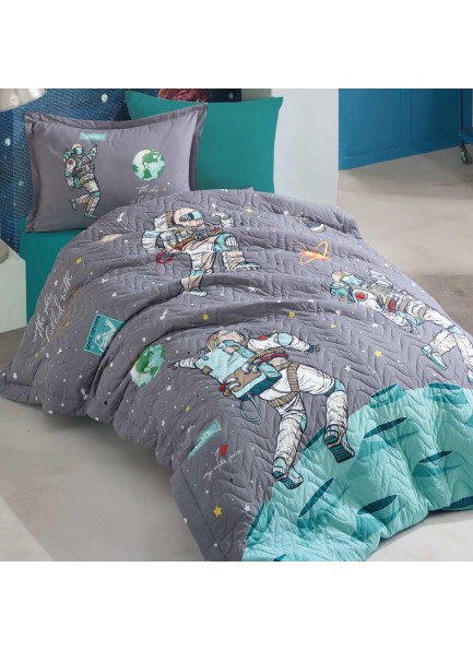 Ranforce 100% Pamuk Tek Kişilik Dört Mevsim Set Space Antrasit Ranforce 100% Pamuk Tek Kişilik Dört Mevsim Set Space Antrasit